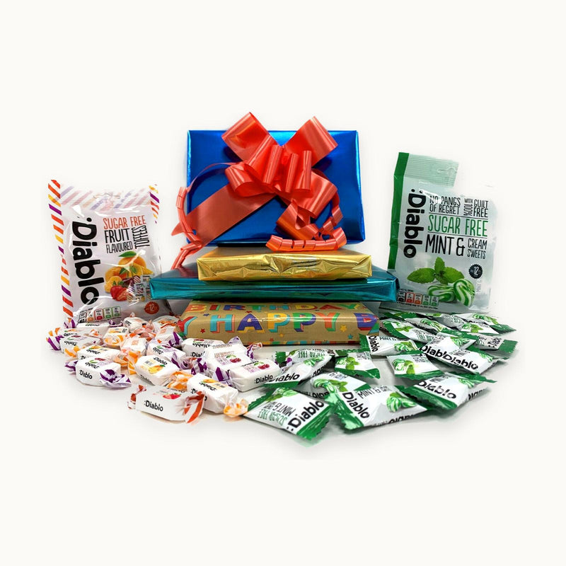 Sugar Free Diabetic Sweets Chocolate Toffee 2x75g Present Gift Box