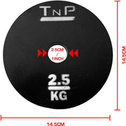 1" Standard Steel Weight Plates 1.25kg - 20kg Single Plates