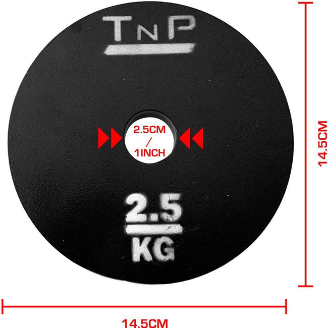 1" Standard Steel Weight Plates 1.25kg - 20kg Single Plates