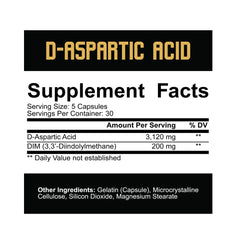 5% Nutrition Core Series D-Aspartic Acid 150 Capsules