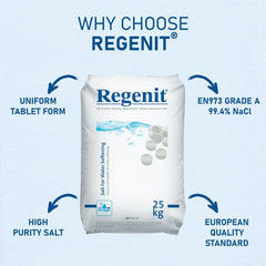 REGENIT Water Softener Tablets 25kg - Collection Price £13.99