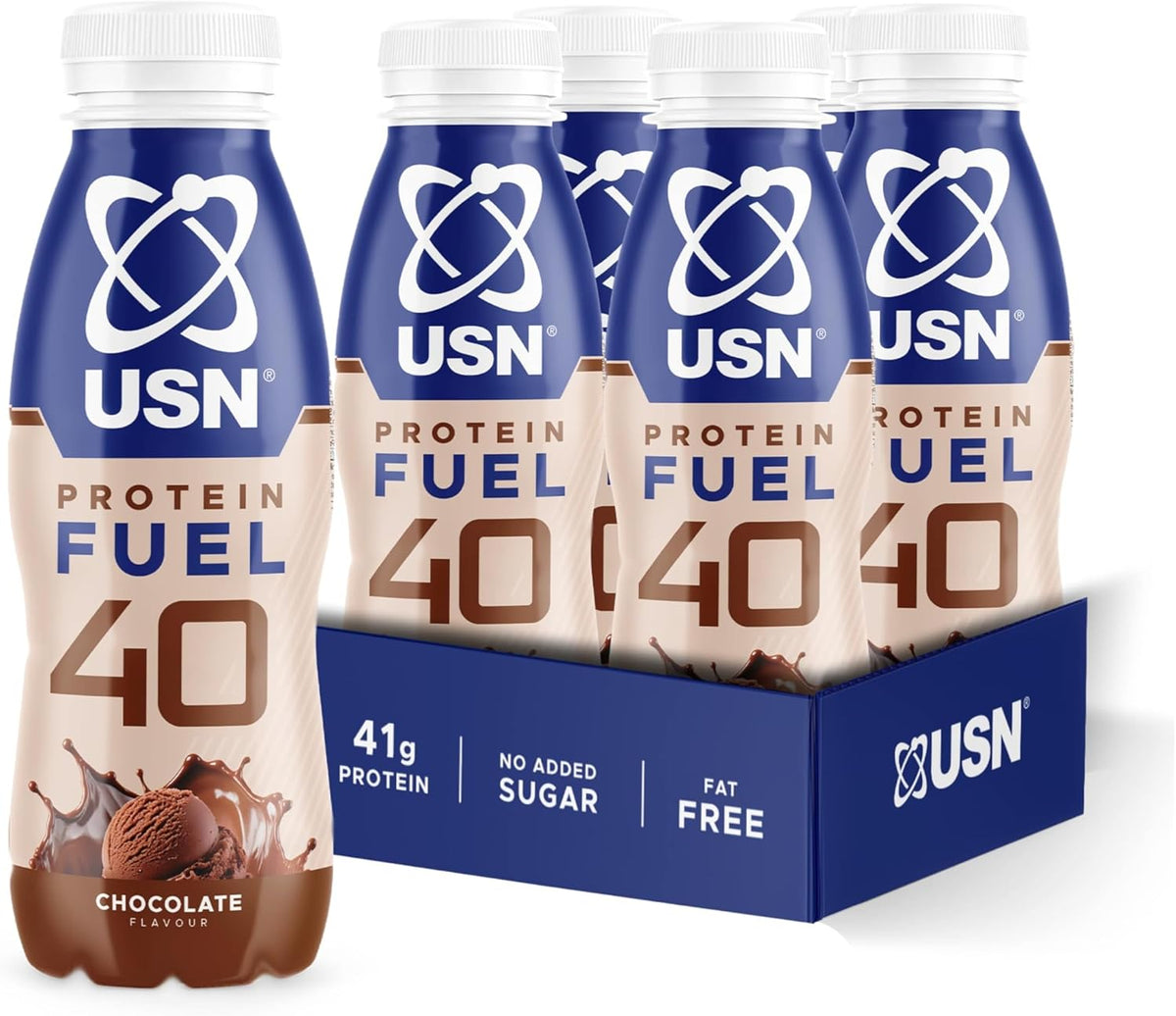 USN Protein Fuel 40 RTD 6 x 500ml High Protein Ready To Drink Shake