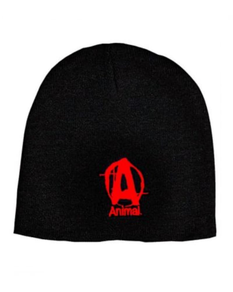 Animal Beanie Hat Skull with Red A