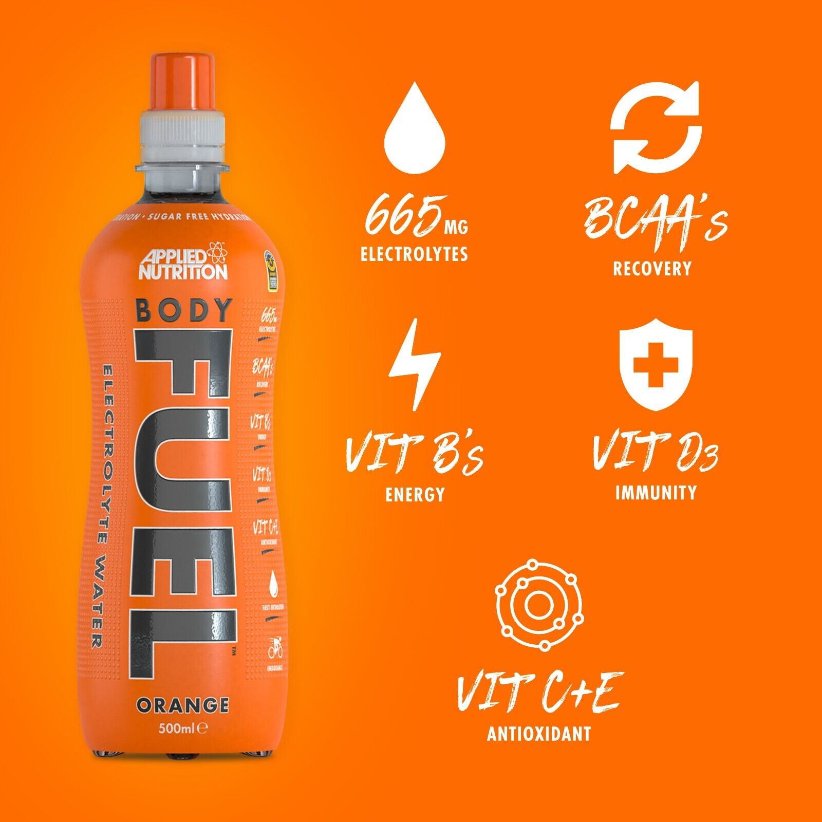 Buy Applied Nutrition Body Fuel Electrolyte Water 12x500ml London