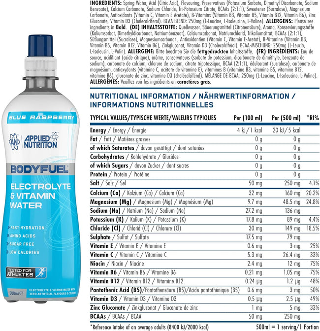 Applied Nutrition Body Fuel Electrolyte Water 1x500ml