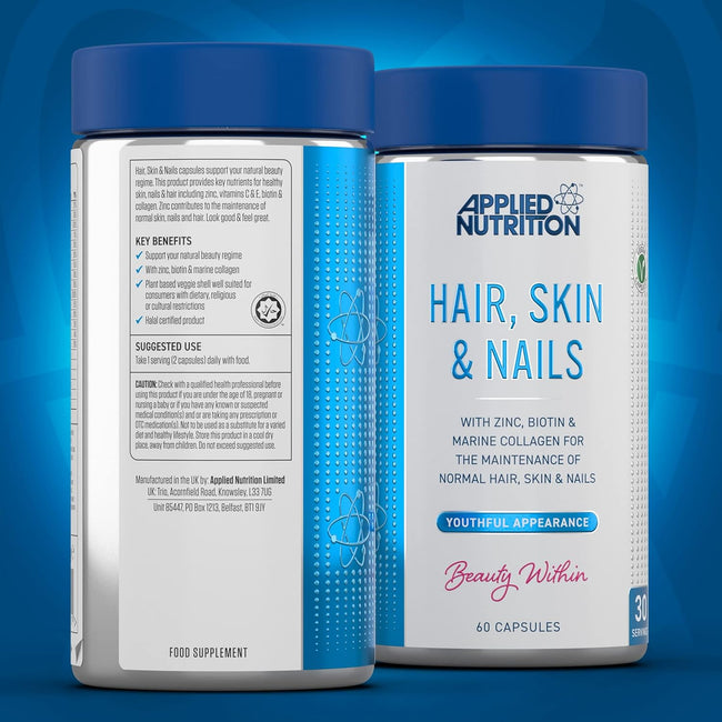 Applied Nutrition Hair, Skin & Nails Collagen 60 Capsules 
