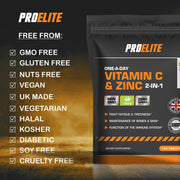 Pro-Elite Vitamin C + Zinc Vegan Tablets