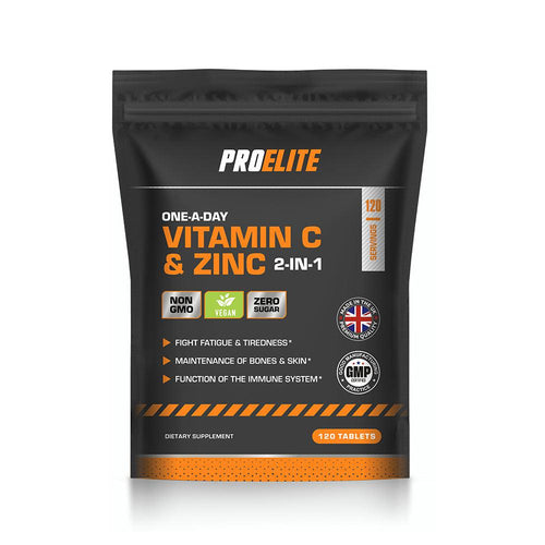 BOGOF-Pro-Elite Vitamin C + Zinc Vegan 120 Tablets