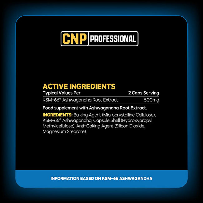 CNP Professional Ashwagandha nutrition and supplement facts