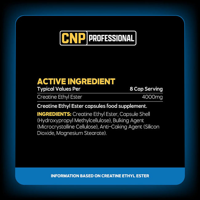 CNP Professional Creatine Ethyl Ester supplement information