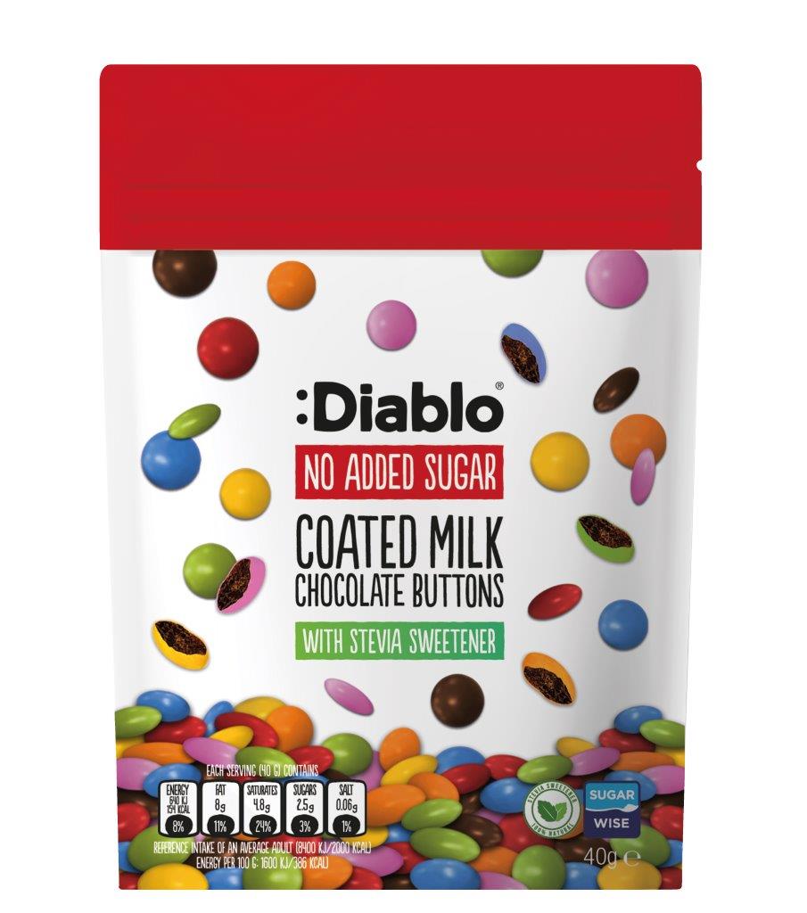Diablo Coated Milk Chocolate Buttons 40g