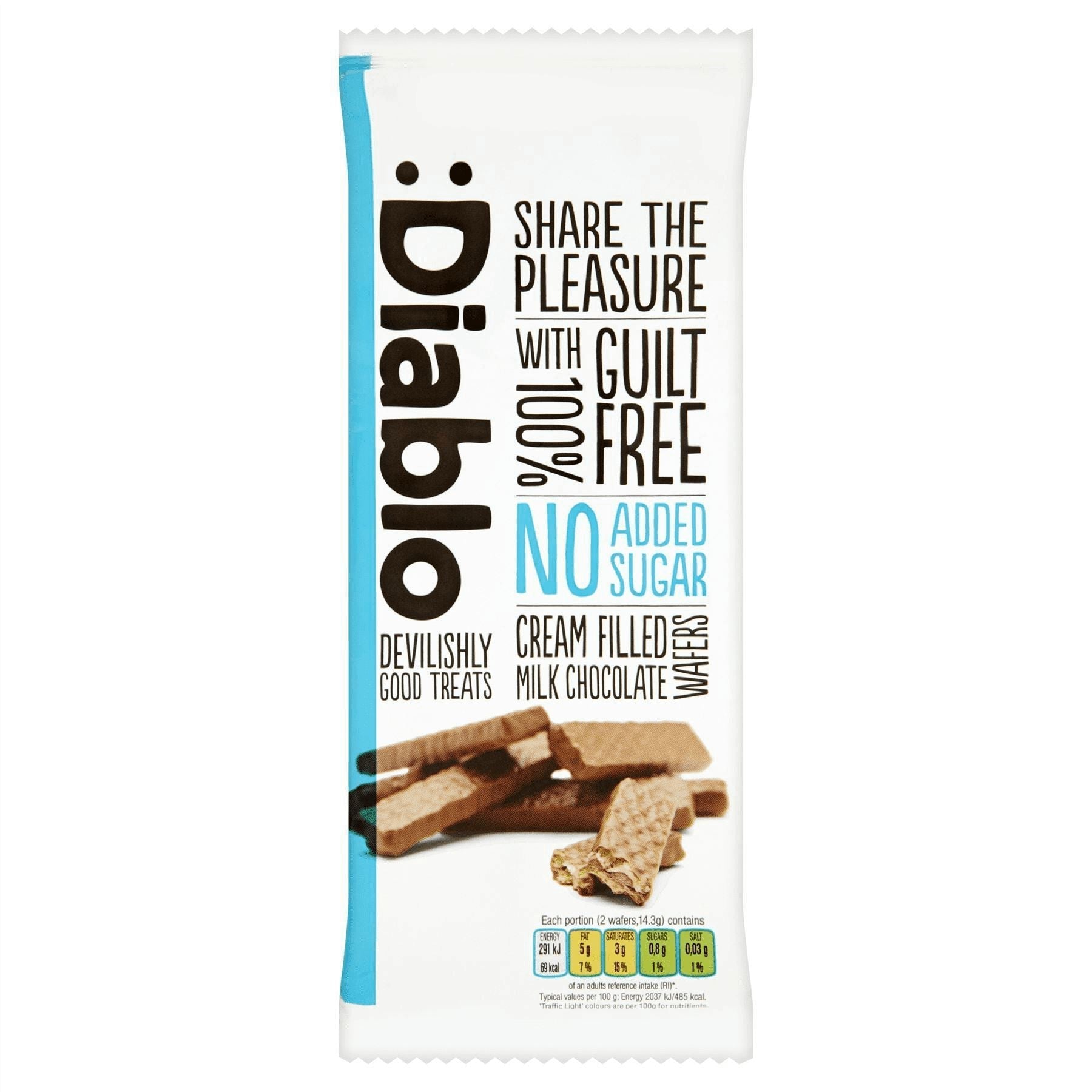 Diablo Cream Filled Milk Chocolate Wafer 100g