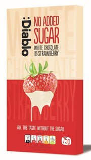 Diablo Dark / White Chocolate Bar 75g Orange / Strawberry