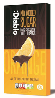 Diablo Dark / White Chocolate Bar 75g Orange / Strawberry