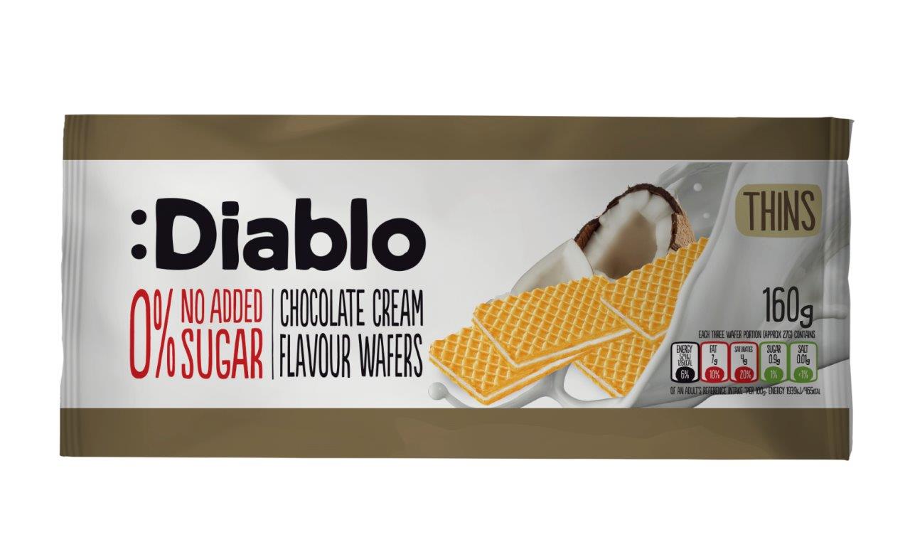 Diablo Nas Chocolate Cream Wafer 160g