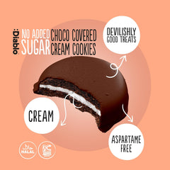 Diablo No Added Sugar Choco Covered Cream Cookies 34g