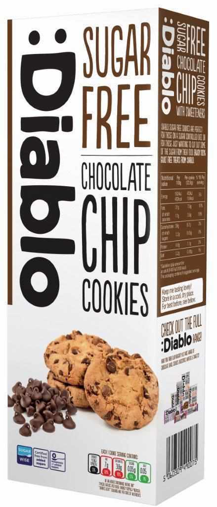 Diablo No Added Sugar & Sugar Free Cookies 128g-150g All Flavours