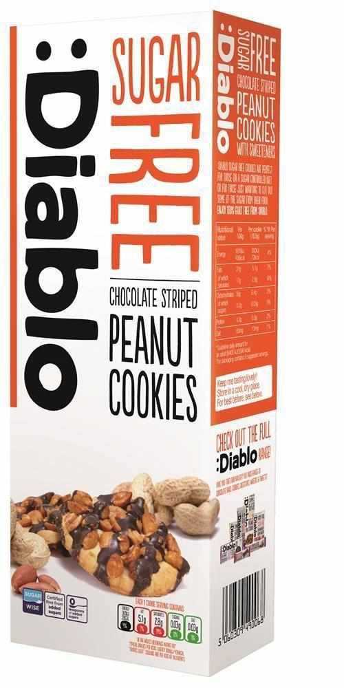 Diablo No Added Sugar & Sugar Free Cookies 128g-150g All Flavours