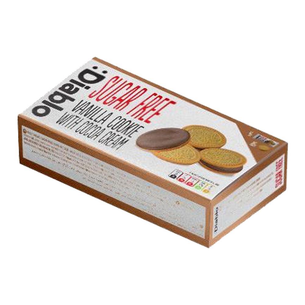 Diablo Sugar Free Vanilla Sandwich Cookie Box 4x44g