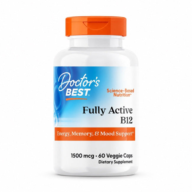Doctor's Best Fully Active B12 1500mcg 60 Veggie Capsules