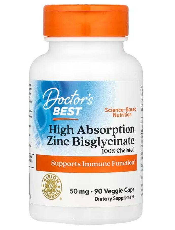 Doctor's Best High Absorption Zinc Bisglycinate 50mg