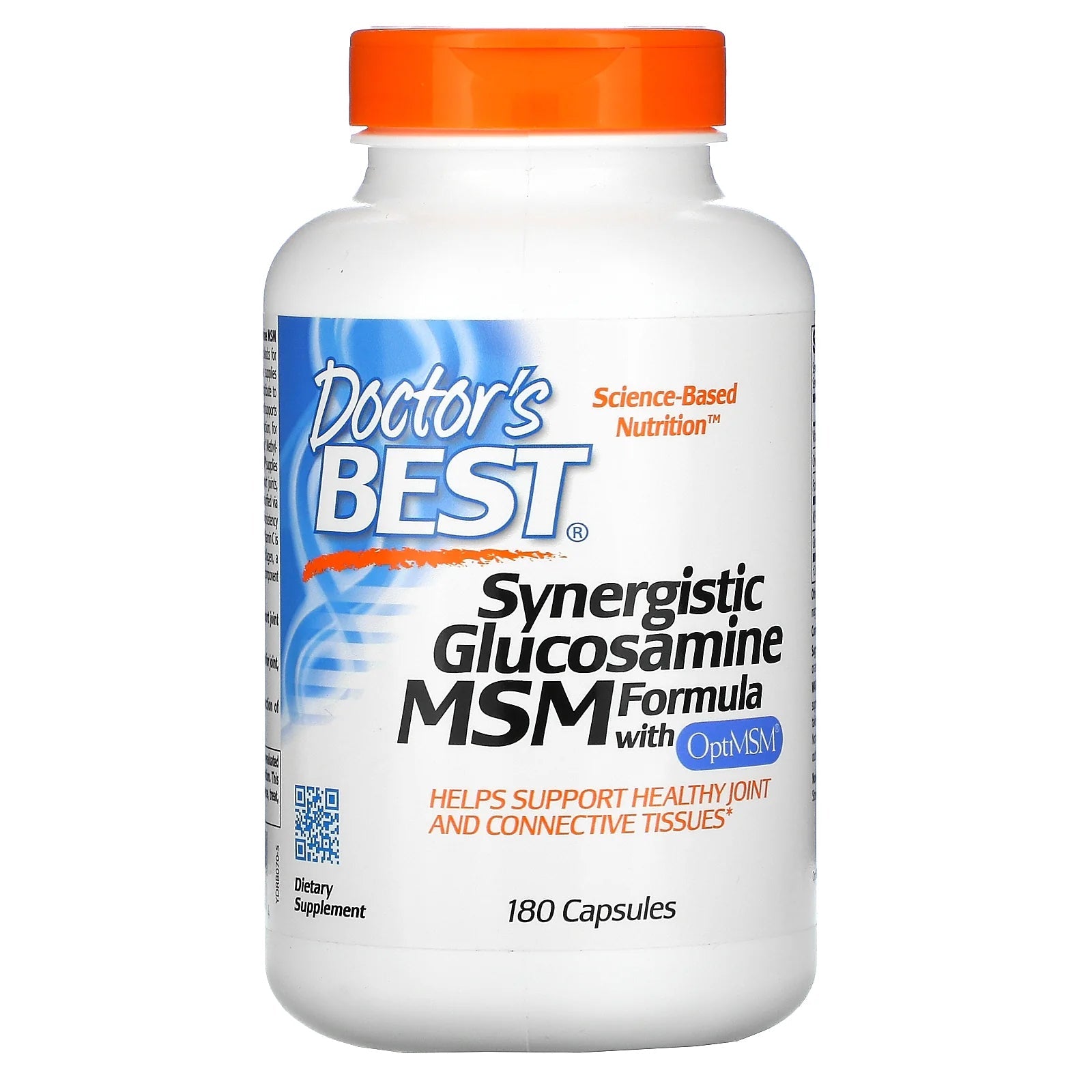 Doctor's Best Synergistic Glucosamine MSM Formula with OptiMSM 180 Capsules