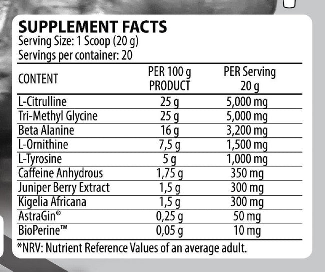 Dorian Yates NOX Pump Ultimate 400g