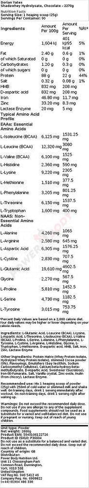 Dorian Yates ShadowWhey Hydrolysate 2.27kg