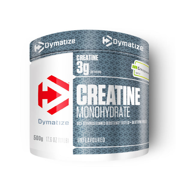 Dymatize Creatine Monohydrate 500g Unflavoured – front of tub