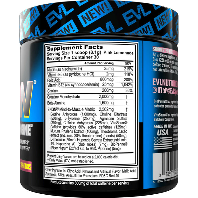 EVLution Nutrition ENGN Pre-Workout 309g Powder