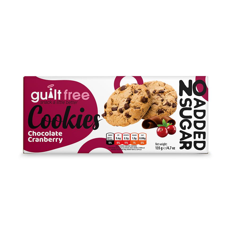 GuiltFree No Added Sugar Cookies 135g Chocolate Cranberry