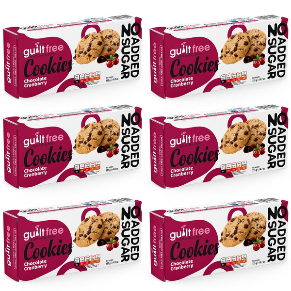 GuiltFree No Added Sugar Cookies 135g Chocolate Cranberry