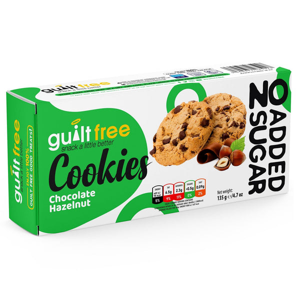 GuiltFree No Added Sugar Cookies 135g Chocolate Hazelnut