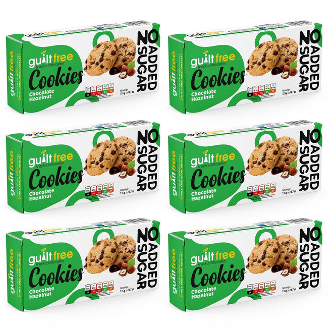 GuiltFree No Added Sugar Cookies 135g Chocolate Hazelnut