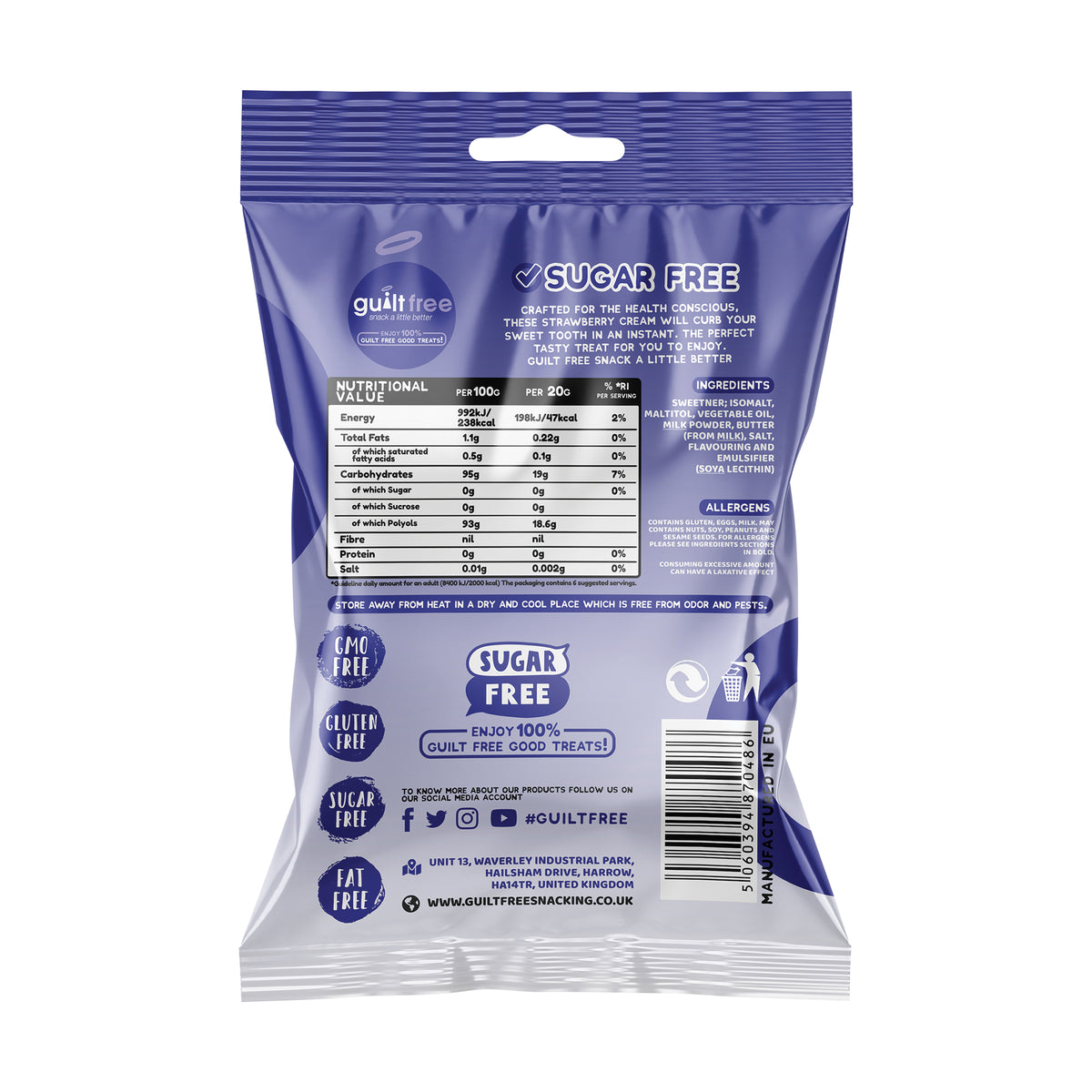 GuiltFree Sugar Free Devon Toffees 75g