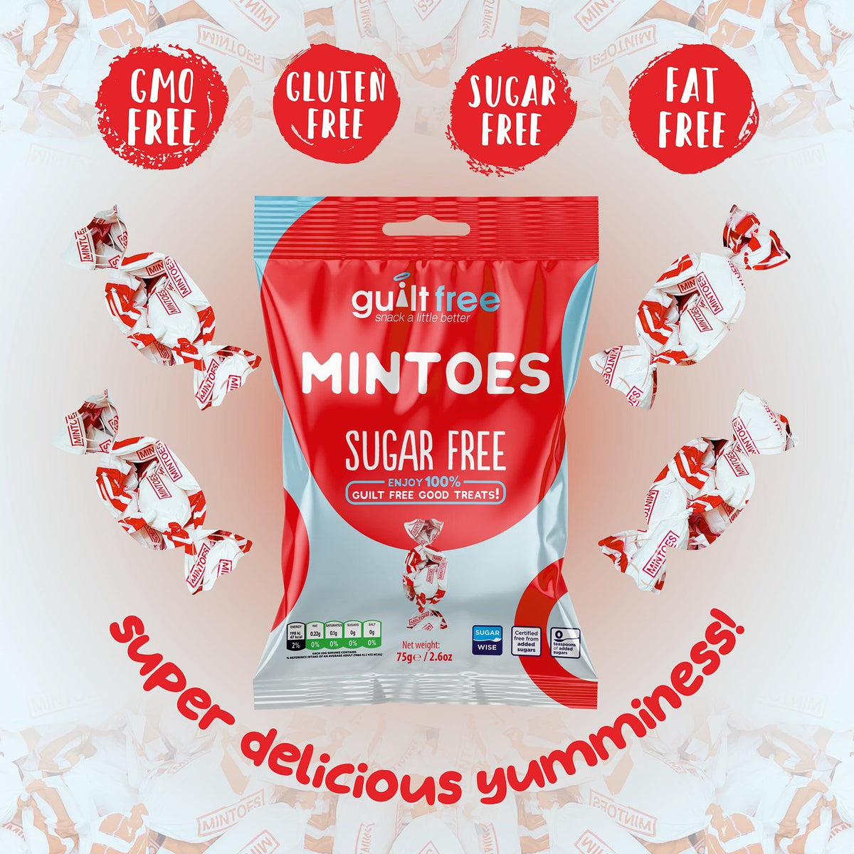 GuiltFree Sugar Free Mintoes 75g