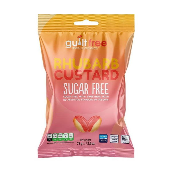 GuiltFree Sugar Free Rhubarb & Custard Sweets 75g