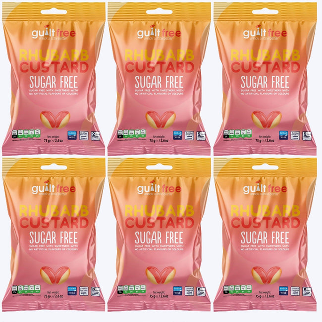 GuiltFree Sugar Free Rhubarb & Custard Sweets 75g