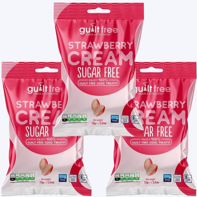 GuiltFree Sugar Free Strawberry Cream Sweets 75g