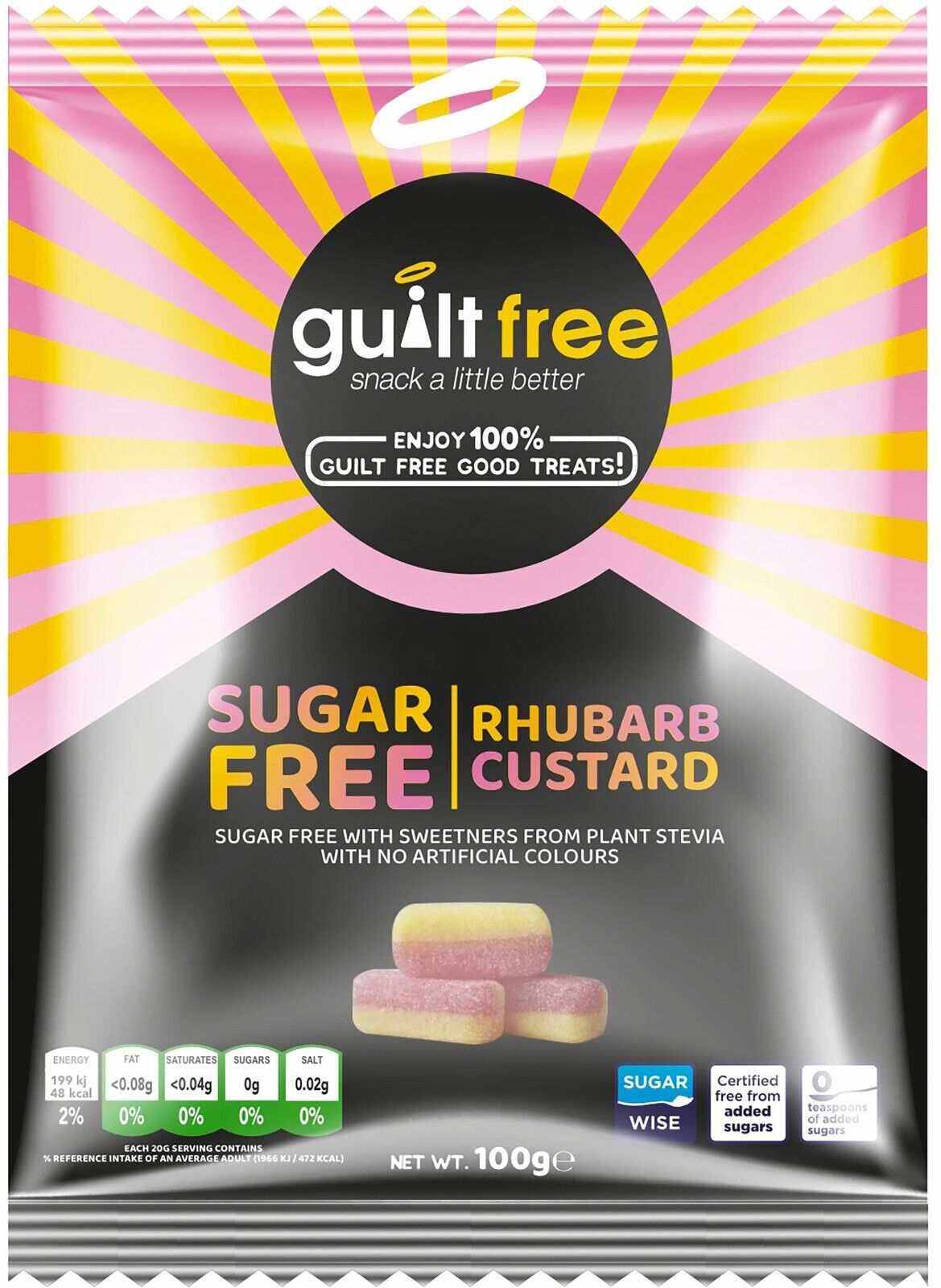 GuiltFree Sugar Free Sweets -  Rhubarb & Custard