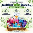 GuiltFree Vegan Snack Gift Box – 21 Items – features infographic