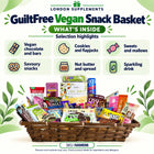 GuiltFree Vegan Snack Hamper Basket – 39 Items – contents infographic