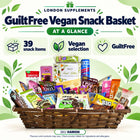 GuiltFree Vegan Snack Hamper Basket – 39 Items – overview infographic