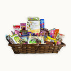 GuiltFree Vegan Snack Hamper Basket – 39 Items – polished hamper product image