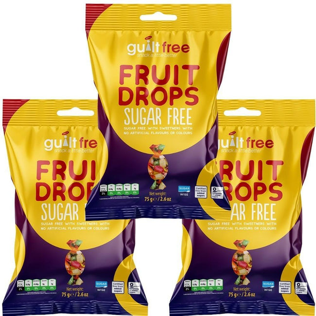 Guiltfree Sugar Free Fruit Drops Sweets 75g