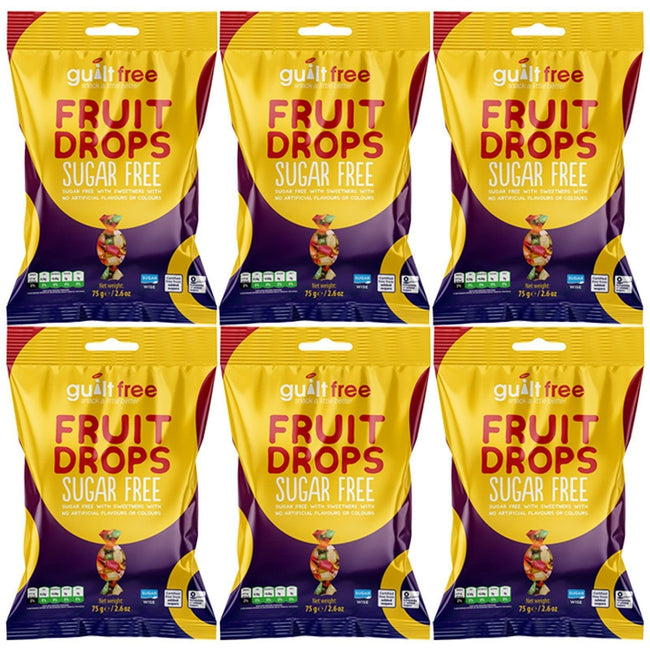 Guiltfree Sugar Free Fruit Drops Sweets 75g