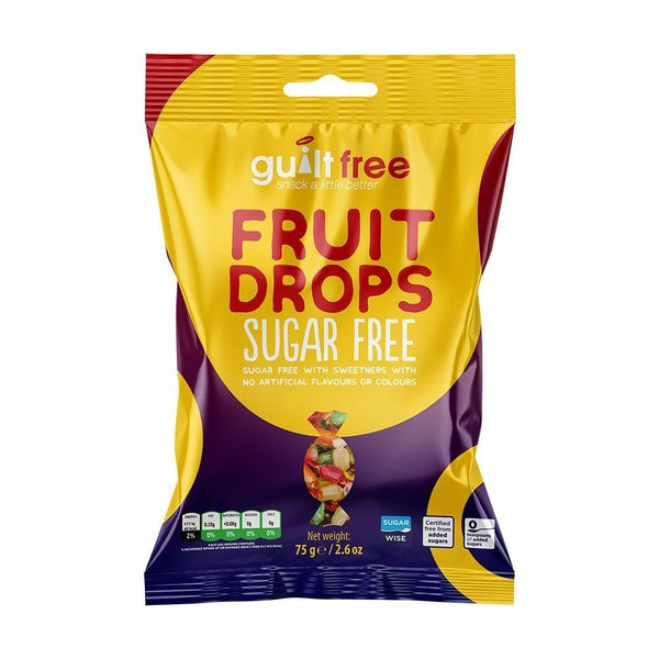 Guiltfree Sugar Free Fruit Drops Sweets 75g