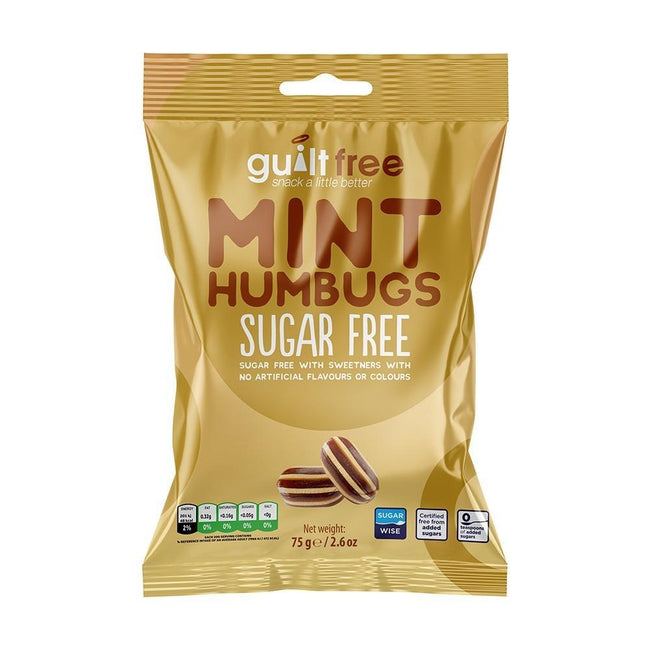 Guiltfree Sugar Free Mint Humbugs Sweets 75g
