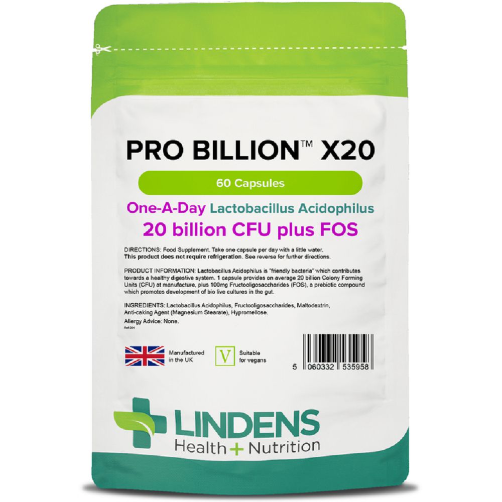 Lindens Pro Billion x20 20 Bn CFU VegCaps 60 pack 
