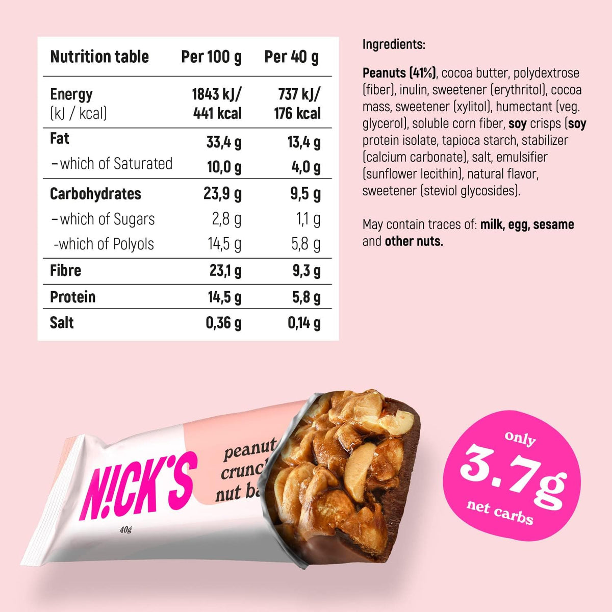 NICK'S Nut Bar 12x40g
